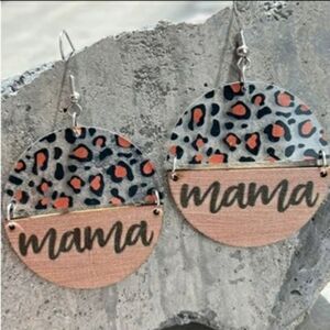 Animal Print Mama Drop Hook‎ Fashion Earrings